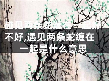碰见两条蛇缠在一起好不好,遇见两条蛇缠在一起是什么意思