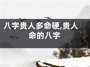 八字贵人多命硬,贵人命的八字