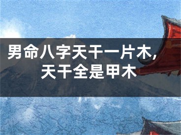 男命八字天干一片木,天干全是甲木