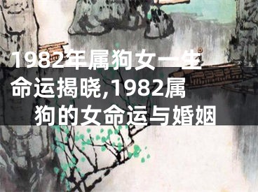 1982年属狗女一生命运揭晓,1982属狗的女命运与婚姻