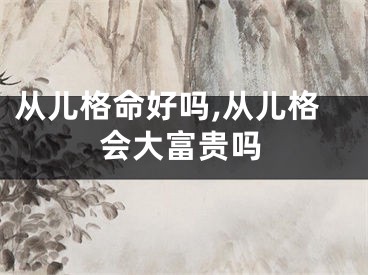 从儿格命好吗,从儿格会大富贵吗