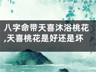 八字命带天喜沐浴桃花,天喜桃花是好还是坏