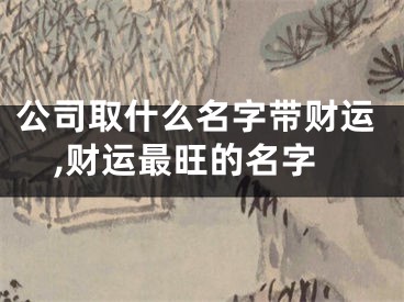 公司取什么名字带财运,财运最旺的名字
