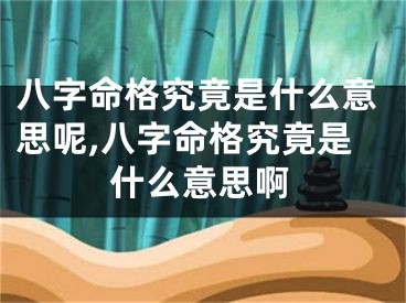 八字命格究竟是什么意思呢,八字命格究竟是什么意思啊