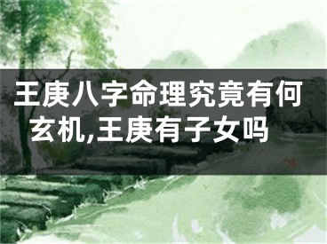 王庚八字命理究竟有何玄机,王庚有子女吗