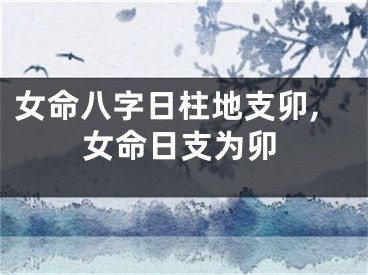 女命八字日柱地支卯,女命日支为卯