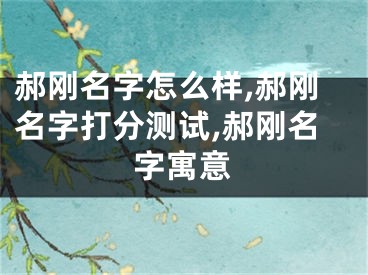 郝刚名字怎么样,郝刚名字打分测试,郝刚名字寓意