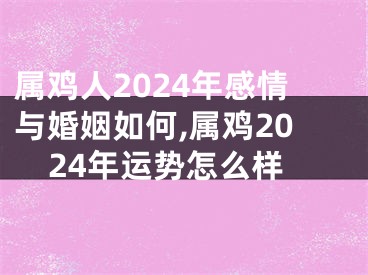 属鸡人2024年感情与婚姻如何,属鸡2024年运势怎么样