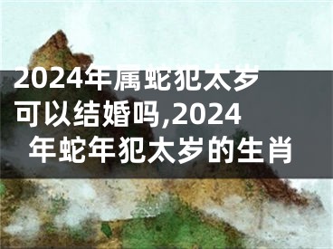 2024年属蛇犯太岁可以结婚吗,2024年蛇年犯太岁的生肖