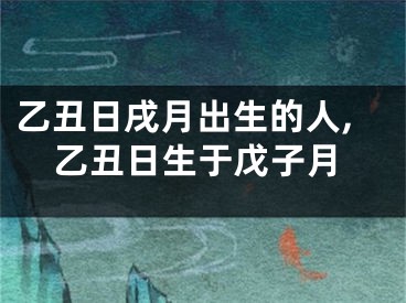 乙丑日戌月出生的人,乙丑日生于戊子月