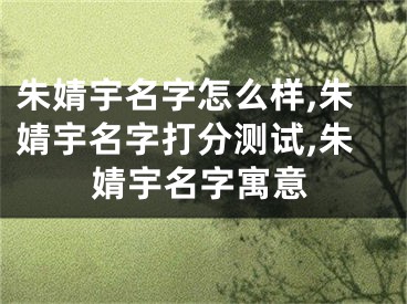 朱婧宇名字怎么样,朱婧宇名字打分测试,朱婧宇名字寓意