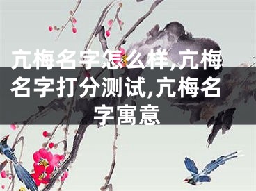亢梅名字怎么样,亢梅名字打分测试,亢梅名字寓意