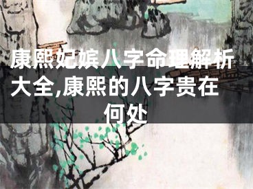 康熙妃嫔八字命理解析大全,康熙的八字贵在何处