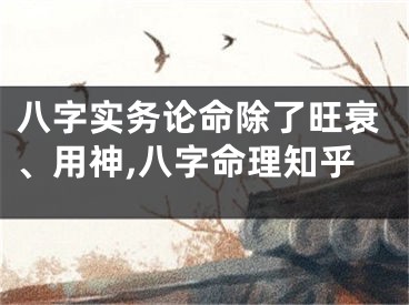 八字实务论命除了旺衰、用神,八字命理知乎
