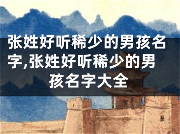 张姓好听稀少的男孩名字,张姓好听稀少的男孩名字大全