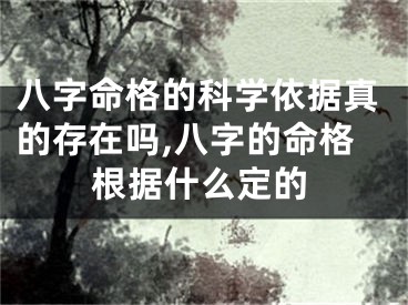 八字命格的科学依据真的存在吗,八字的命格根据什么定的