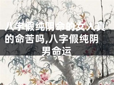 八字假纯阴命的女人真的命苦吗,八字假纯阴男命运