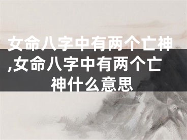 女命八字中有两个亡神,女命八字中有两个亡神什么意思