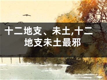 十二地支、未土,十二地支未土最邪