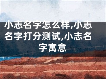 小志名字怎么样,小志名字打分测试,小志名字寓意