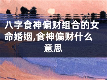 八字食神偏财组合的女命婚姻,食神偏财什么意思