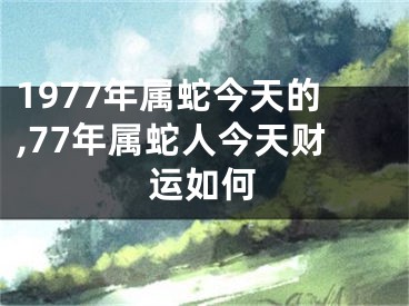 1977年属蛇今天的,77年属蛇人今天财运如何