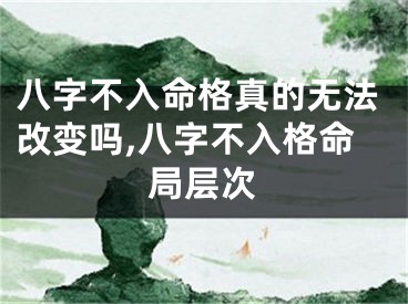 八字不入命格真的无法改变吗,八字不入格命局层次