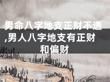 男命八字地支正财不透,男人八字地支有正财和偏财