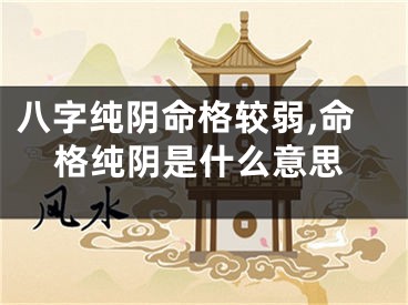八字纯阴命格较弱,命格纯阴是什么意思