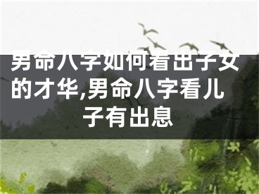 男命八字如何看出子女的才华,男命八字看儿子有出息