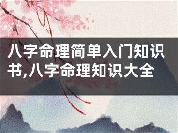 八字命理简单入门知识书,八字命理知识大全