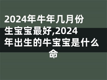 2024年牛年几月份生宝宝最好,2024年出生的牛宝宝是什么命