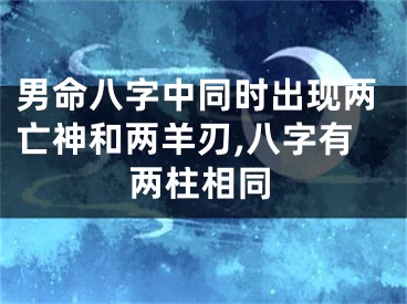 男命八字中同时出现两亡神和两羊刃,八字有两柱相同