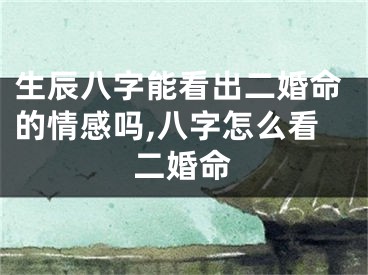 生辰八字能看出二婚命的情感吗,八字怎么看二婚命