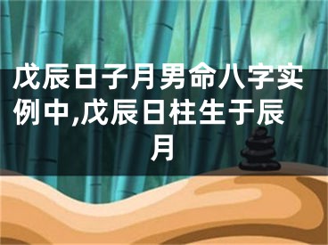 戊辰日子月男命八字实例中,戊辰日柱生于辰月