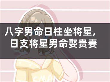 八字男命日柱坐将星,日支将星男命娶贵妻