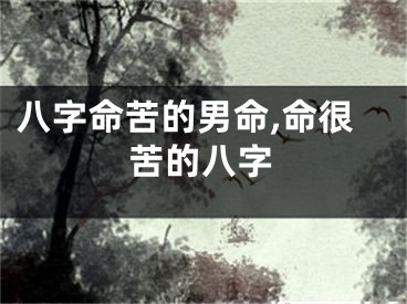 八字命苦的男命,命很苦的八字