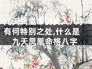 九天凤凰命的女人八字有何特别之处,什么是九天凤凰命格八字