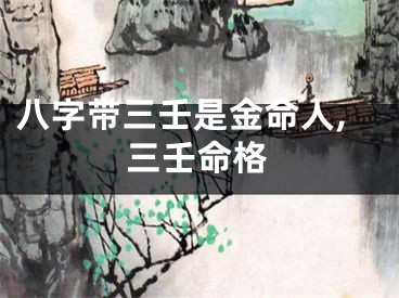 八字带三壬是金命人,三壬命格