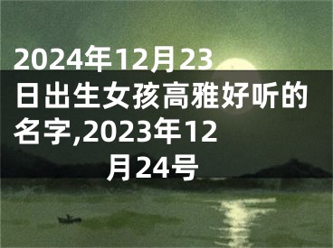 2024年12月23日出生女孩高雅好听的名字,2023年12月24号