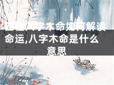 四柱八字木命如何解读命运,八字木命是什么意思