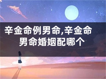 辛金命例男命,辛金命男命婚姻配哪个