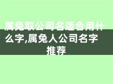 属兔取公司名适合用什么字,属兔人公司名字推荐