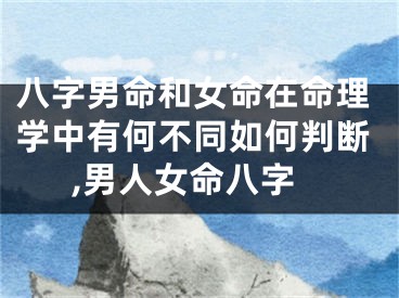 八字男命和女命在命理学中有何不同如何判断,男人女命八字