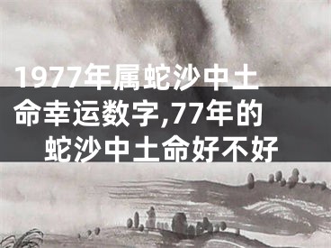 1977年属蛇沙中土命幸运数字,77年的蛇沙中土命好不好