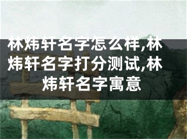 林炜轩名字怎么样,林炜轩名字打分测试,林炜轩名字寓意