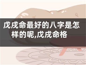 戊戌命最好的八字是怎样的呢,戊戌命格