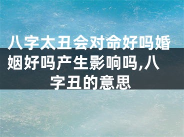 八字太丑会对命好吗婚姻好吗产生影响吗,八字丑的意思
