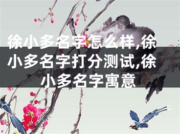 徐小多名字怎么样,徐小多名字打分测试,徐小多名字寓意