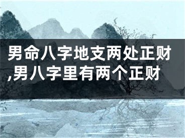 男命八字地支两处正财,男八字里有两个正财
